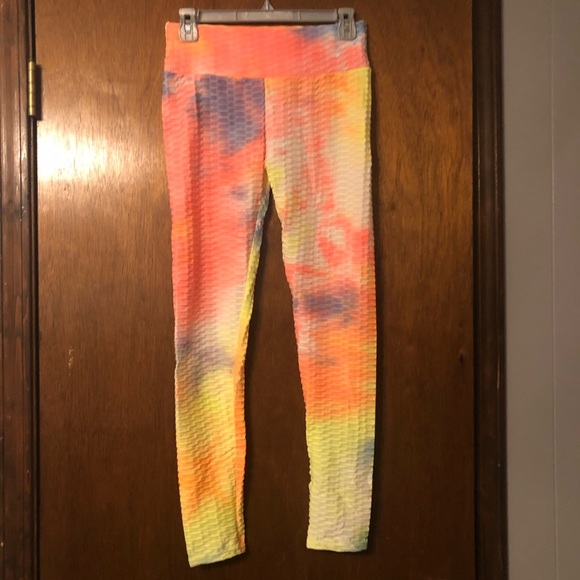 TikTok Leggings-3 pair Black, Mauve, Tie-Dye - Picture 14 of 16